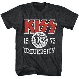 Kiss University 1973 T Shirt Rock N Roll Over Glam Metal Band Album Concer 51